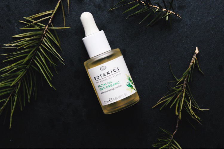 flat lay botanics facial oil