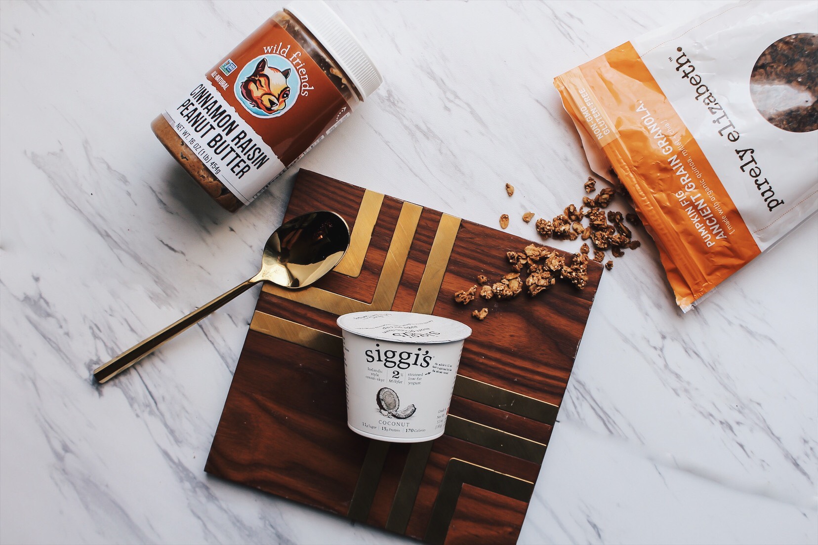 close up flatlay of yogurt