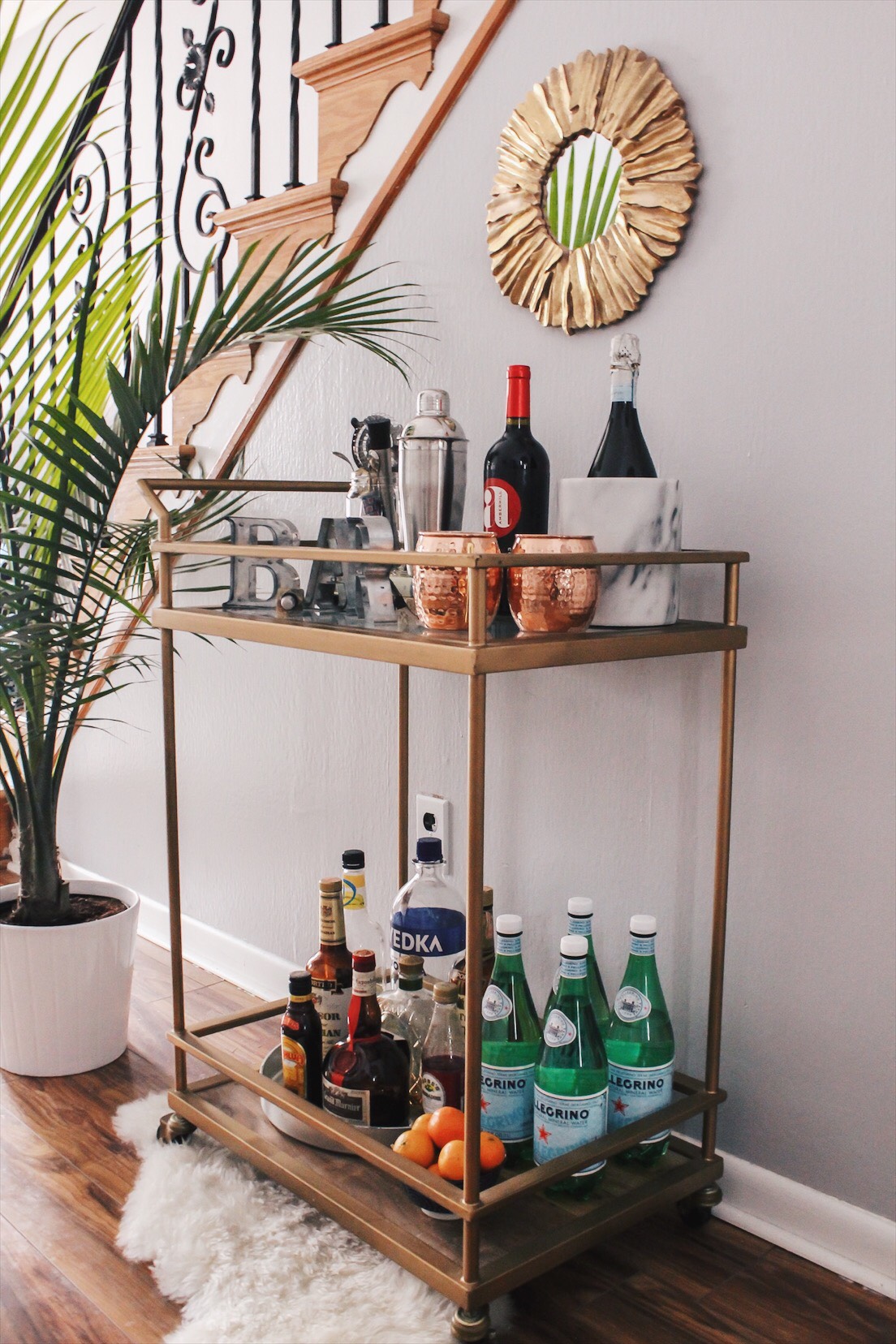 full frame bar cart